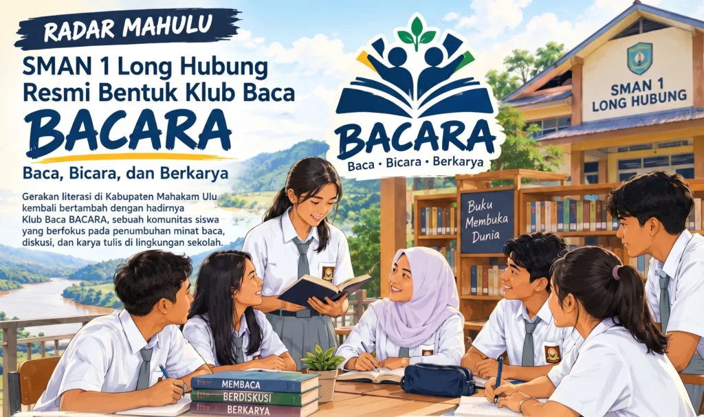 Gerakan Literasi Mahakam Ulu Semakin Berkembang Pesat dengan dibentuknya Klub Baca BACARA (Baca, Bicara, dan Berkarya) di SMAN 1 Long Hubung yang Diinisiasi oleh Siswa Kunalife Awing Dapa Bekerja Sama dengan TBM Pustaka Mahakam Sebagai Bagian dari Jejaring Forum Taman Bacaan Masyarakat Guna Menumbuhkan Minat Baca, Memperkuat Budaya Diskusi, Serta Mendorong Lahirnya Karya Tulis Kreatif dari Generasi Muda untuk Mewujudkan Ekosistem Pendidikan Mahakam Ulu yang Lebih Literat dan Berdaya.